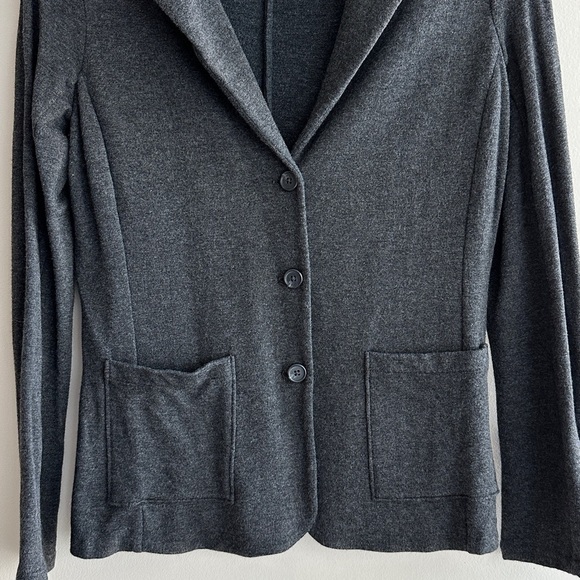 Tahari Dark Grey Stretch Sweatshirt Blazer, Casual Workwear, Size Medium - Picture 5 of 16